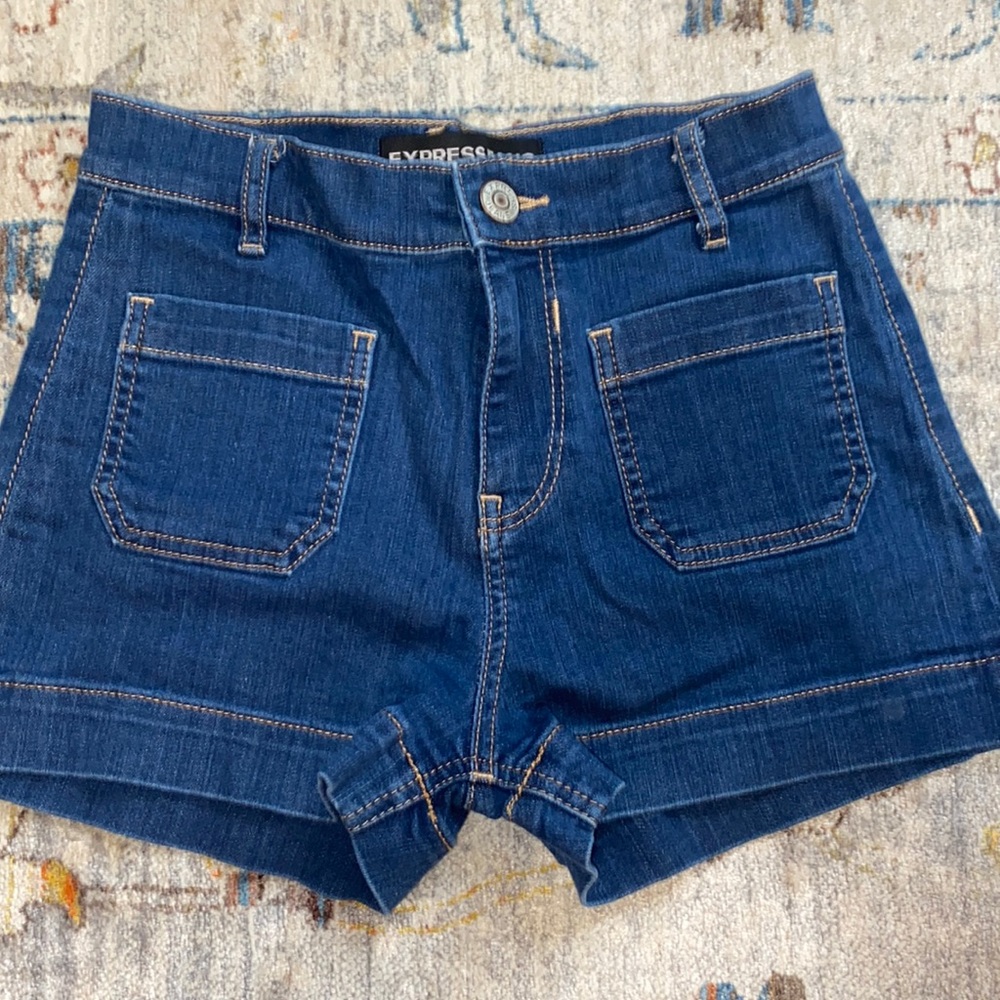 Express jeans denim 70s shorts